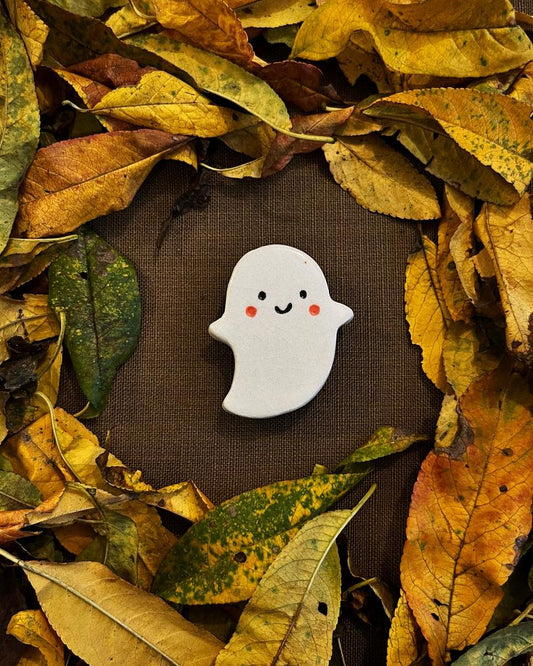 Set de Fantasma Halloween: Pin + 4 Stickers