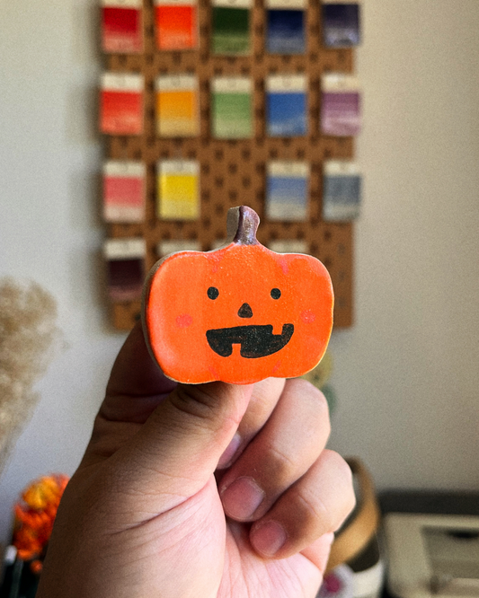 Set de Calabaza de Halloween: Pin + 4 Stickers