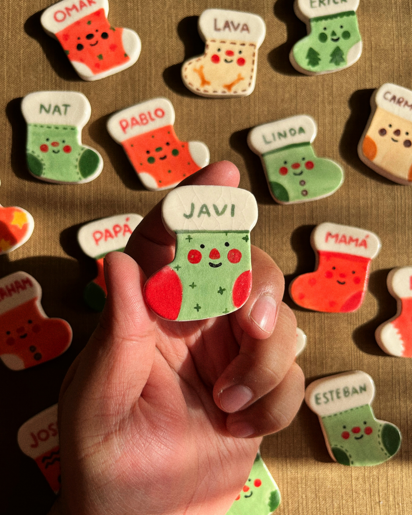 Imán Personalizado Bota Navideña