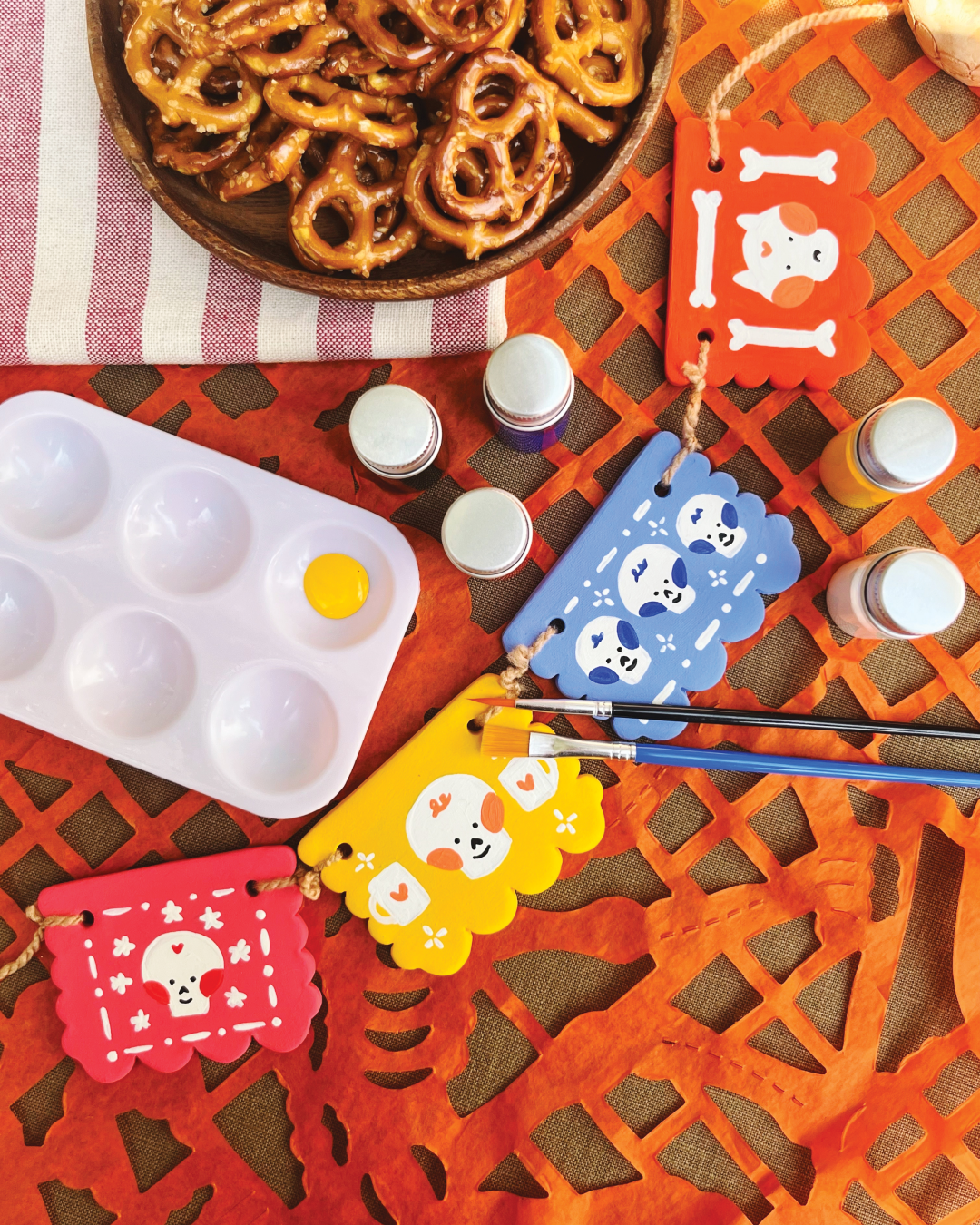 Kit para pintar: Papel Picado de Cerámica