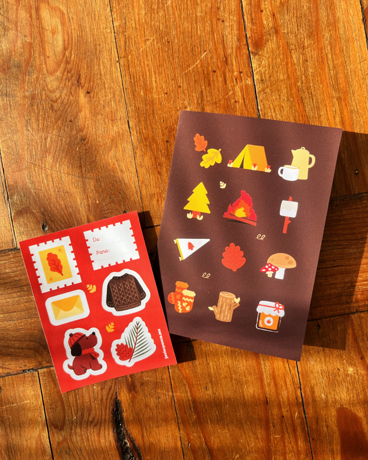 Set de Otoño: Tarjeta + Imán